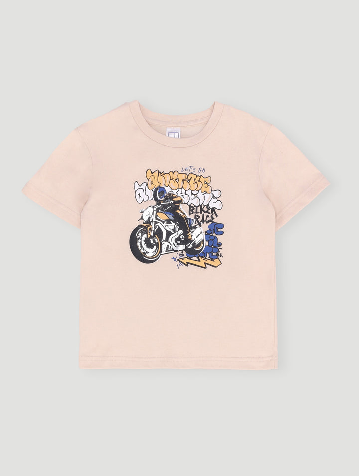 Pre- Boys Short Sleeve Graffiti Tee - Stone