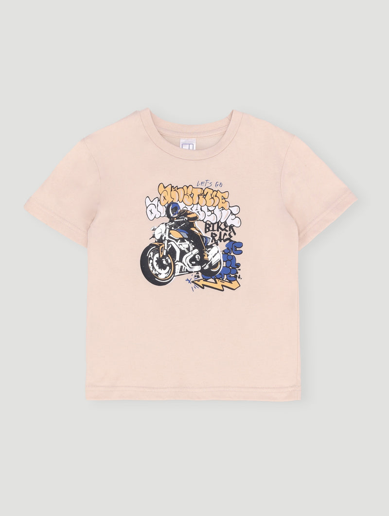 Pre- Boys Short Sleeve Graffiti Tee - Stone