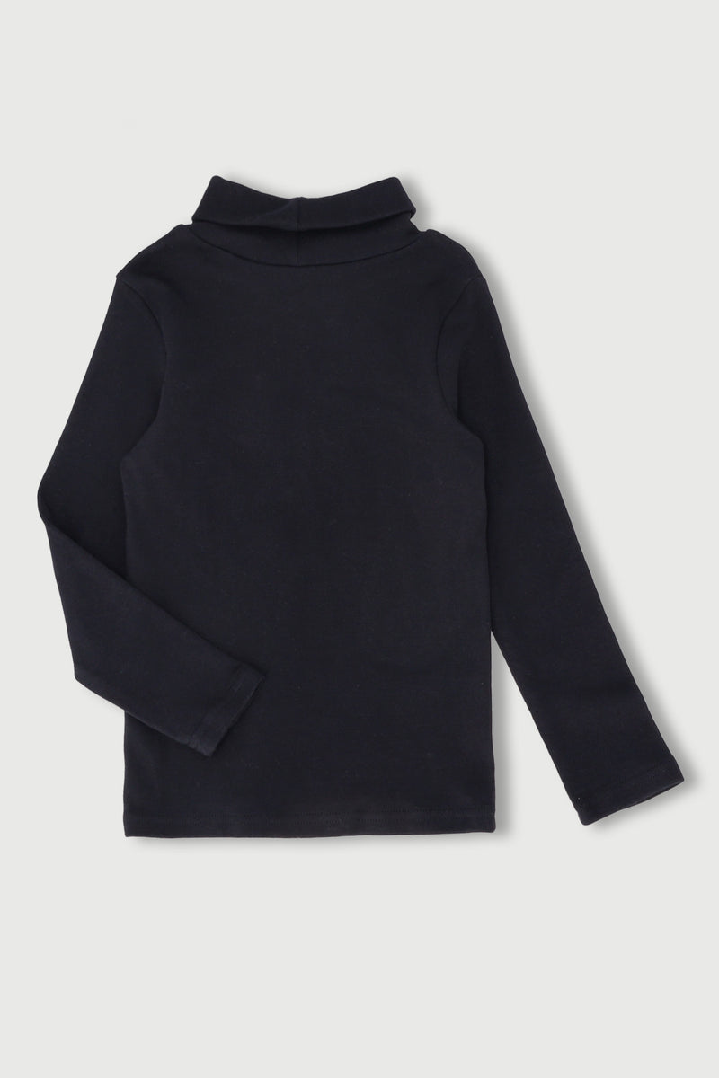 Pre-Boys Embroidered Poloneck - Black