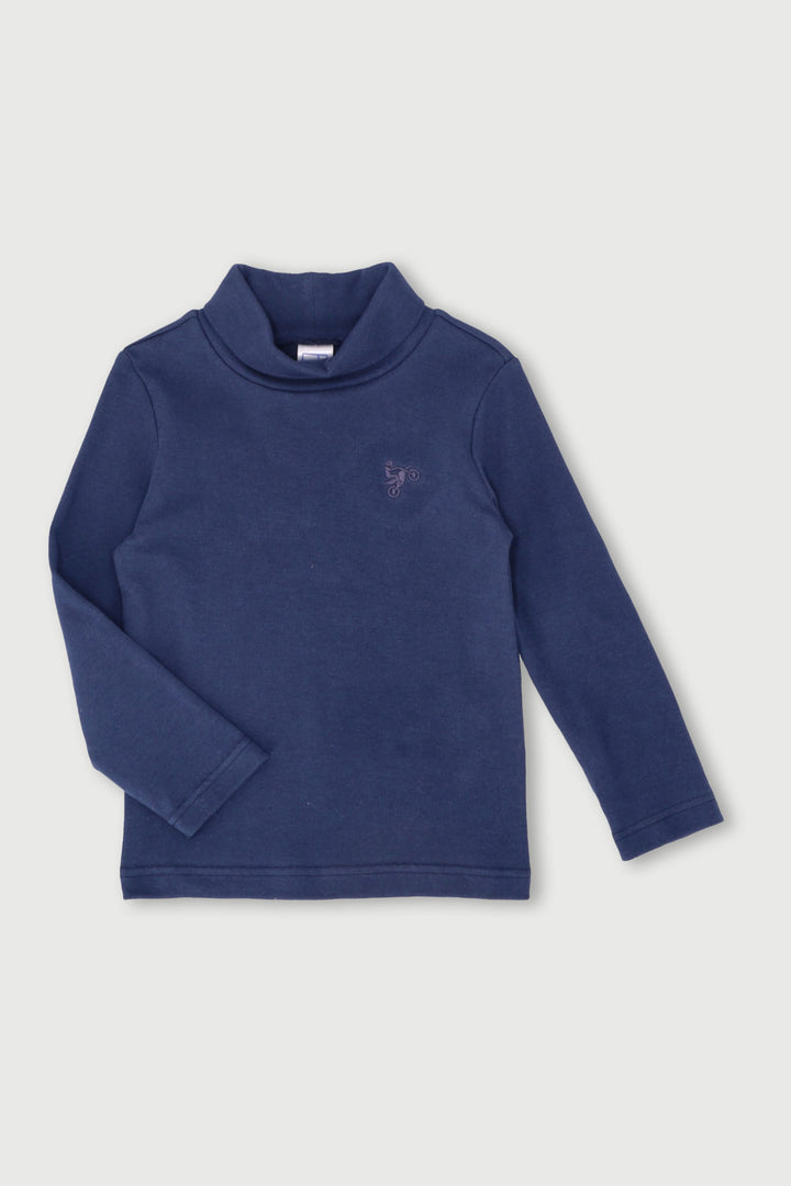 Pre-Boys Long Sleeve Poloneck - Navy