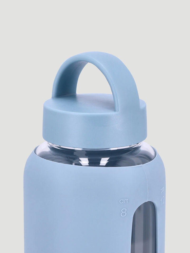 Medium Silicone Glass Bottle 800ml - Light Grey
