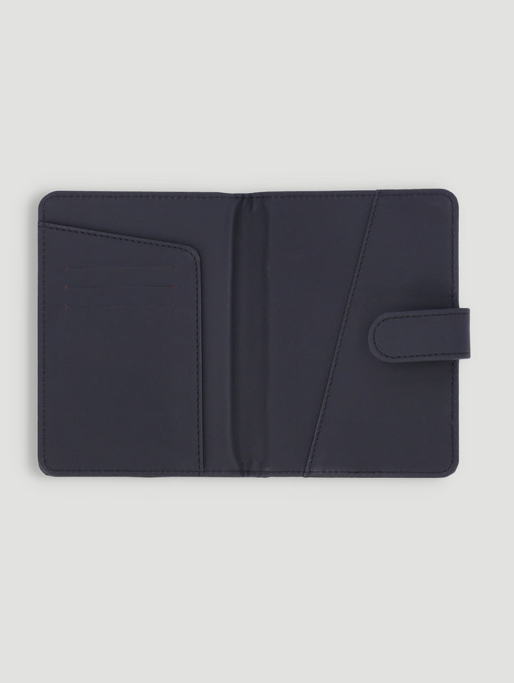 Debossed Passport & Luggage Tag - Black