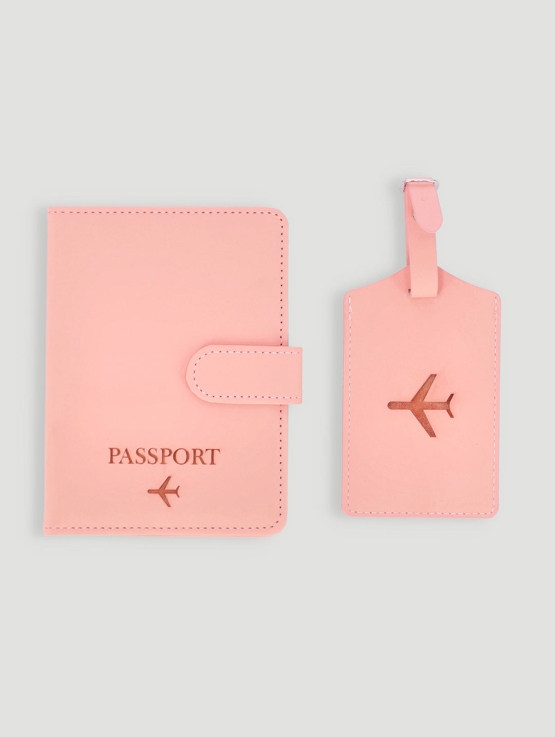 Debossed Passport & Luggage Tag - Blush