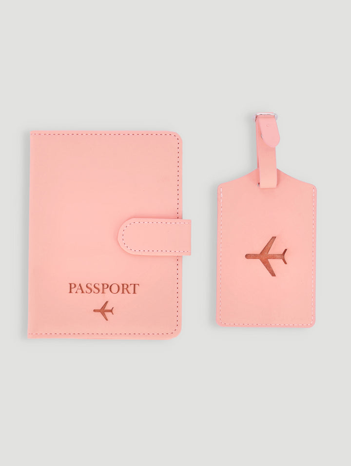 Debossed Passport & Luggage Tag - Blush
