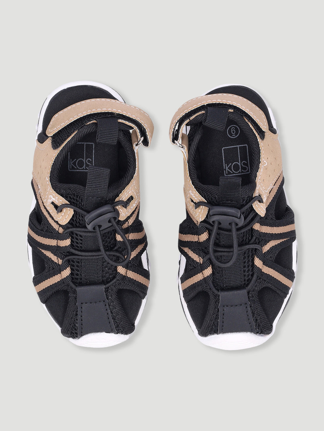 Pre-Boys Closed Toe Adventure Sandal - Black/Grey