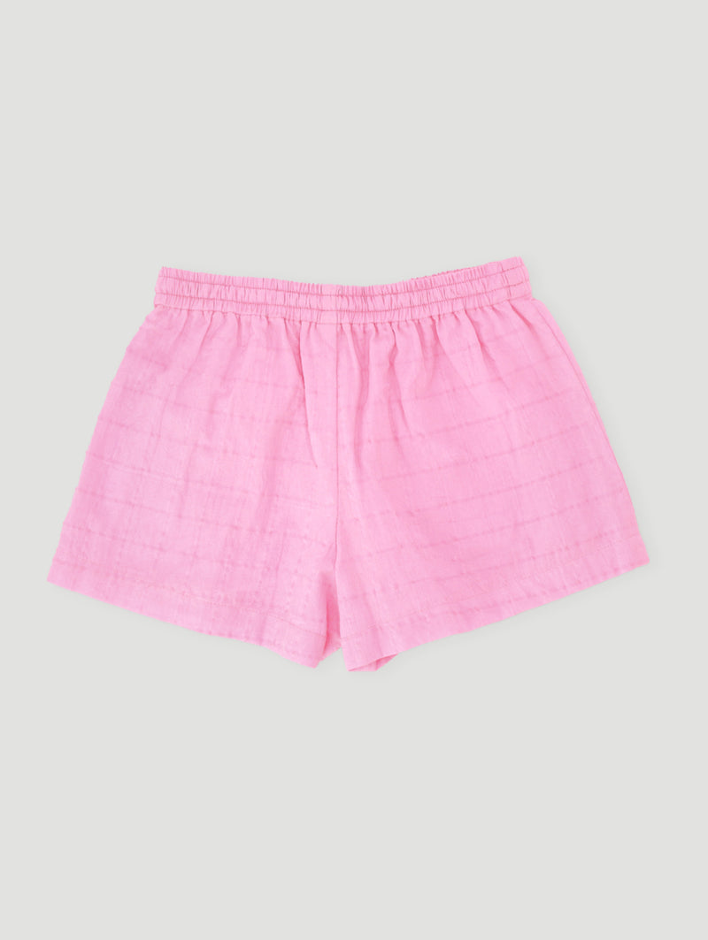 Pre-Girls Front Pocket Woven Short - Pink