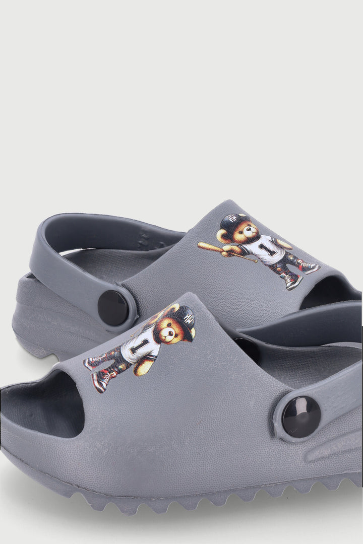 Pre-Boys Bear Moulded Slide - Grey