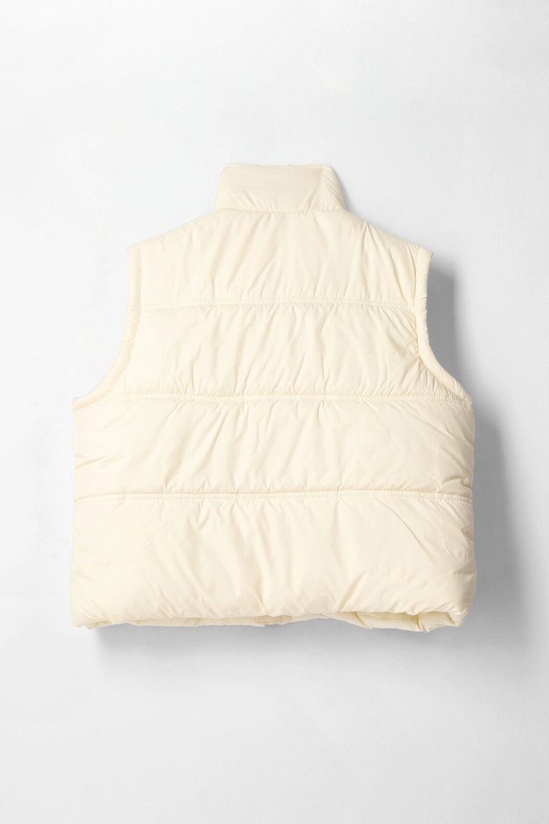 Girls Oversized Gilet Puffer - Butter Yellow