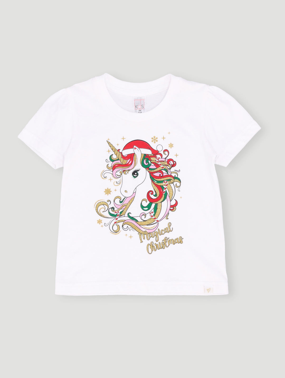Pre- Girls Christmas Tee - White