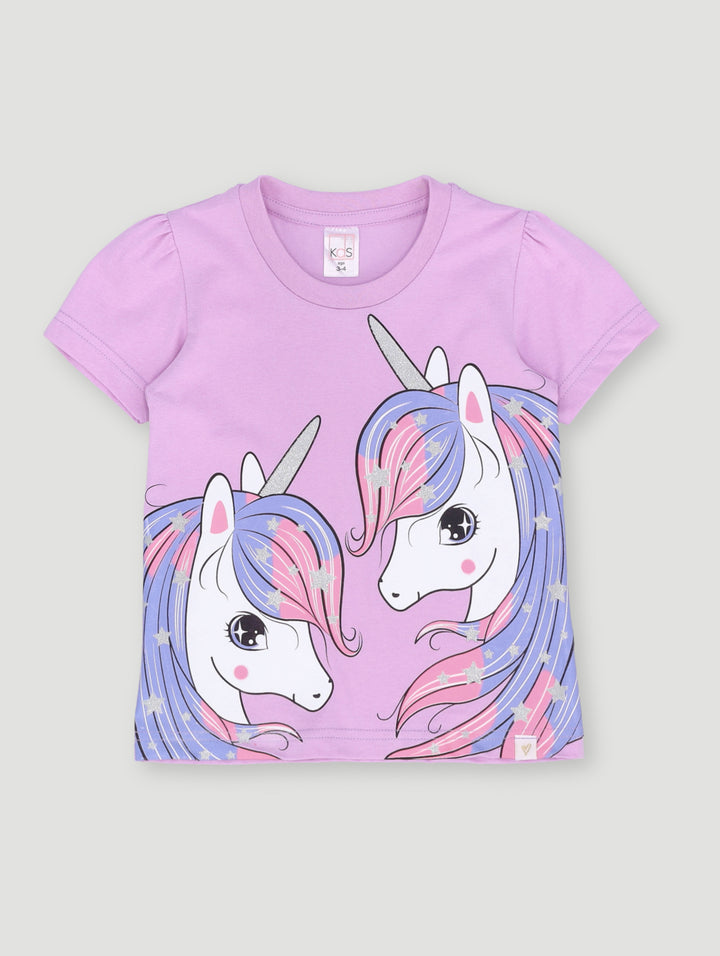 Pre- Girls Unicorn Sorbet Top - Lilac