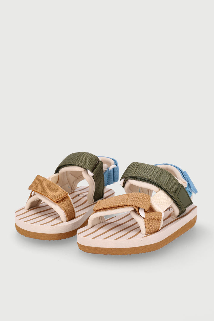 Pre-Boys Stripe Sports Sandal - Natural