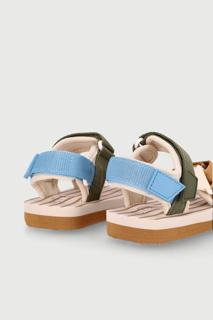 Pre-Boys Stripe Sports Sandal - Natural