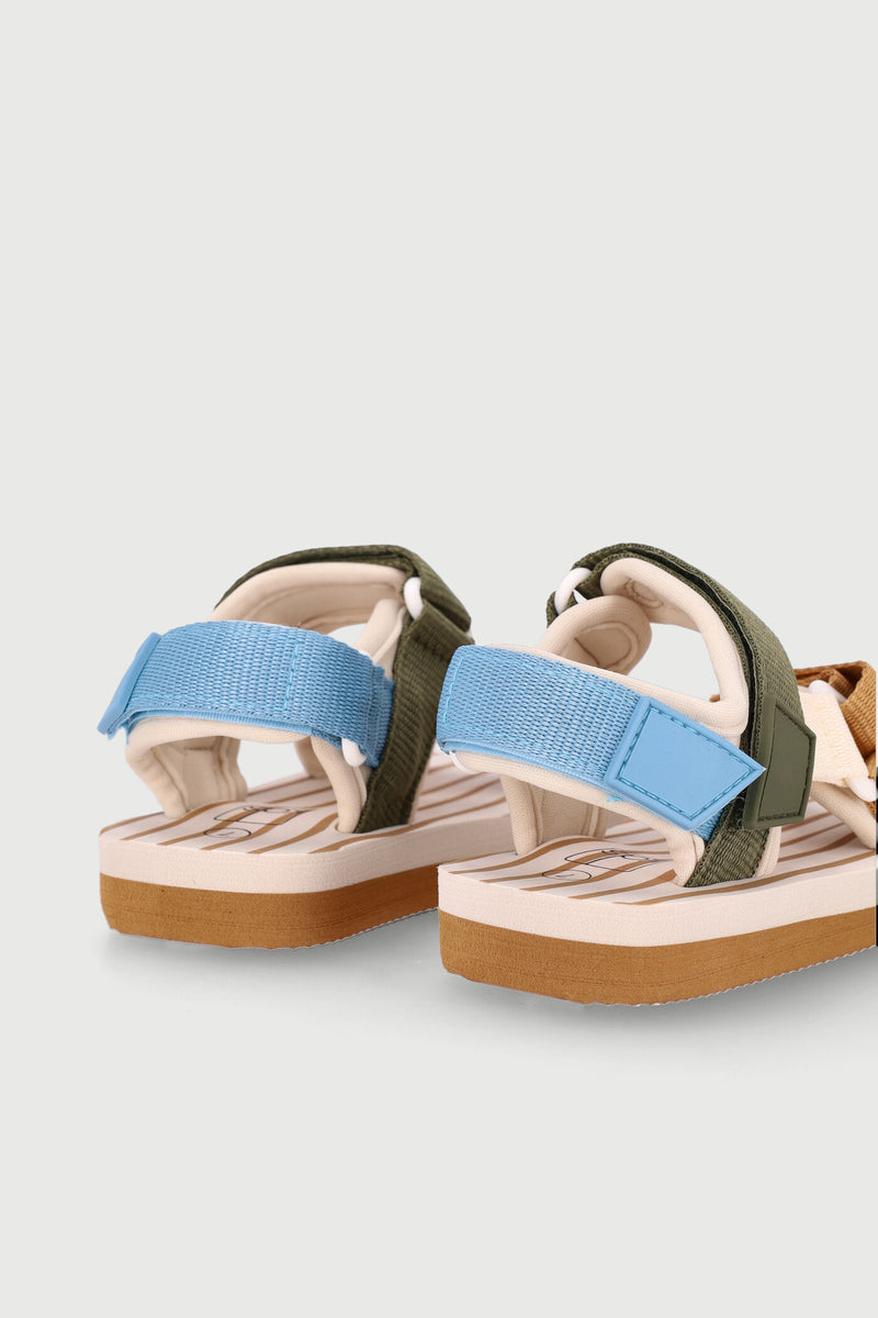 Pre-Boys Stripe Sports Sandal - Natural
