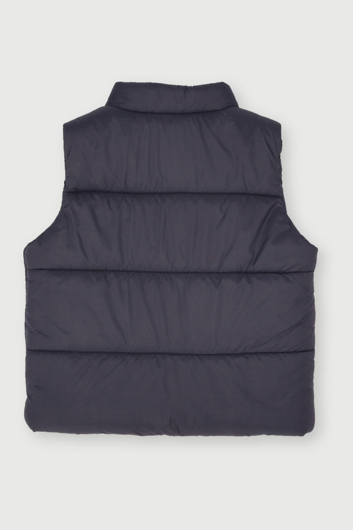 Baby Boys Bear Badge Sleeveless Jacket - Black