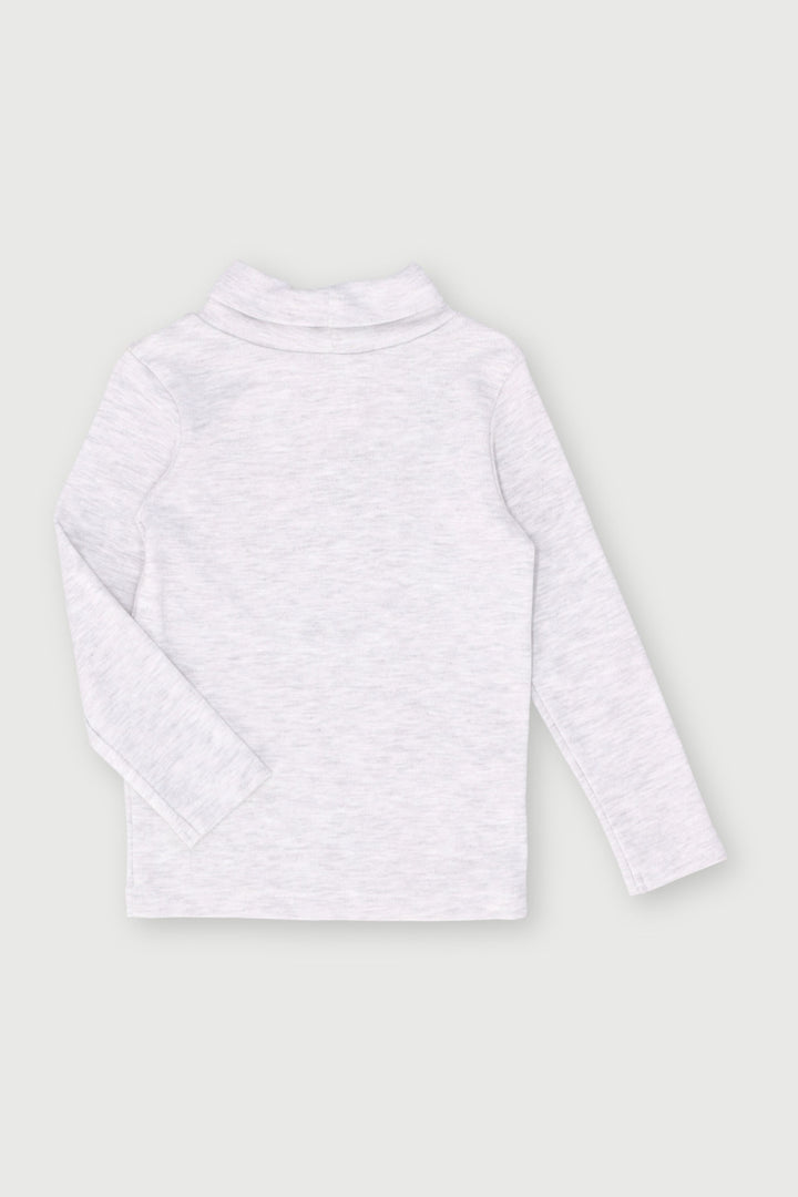 Pre-Boys Long Sleeve Poloneck - Ice Melange