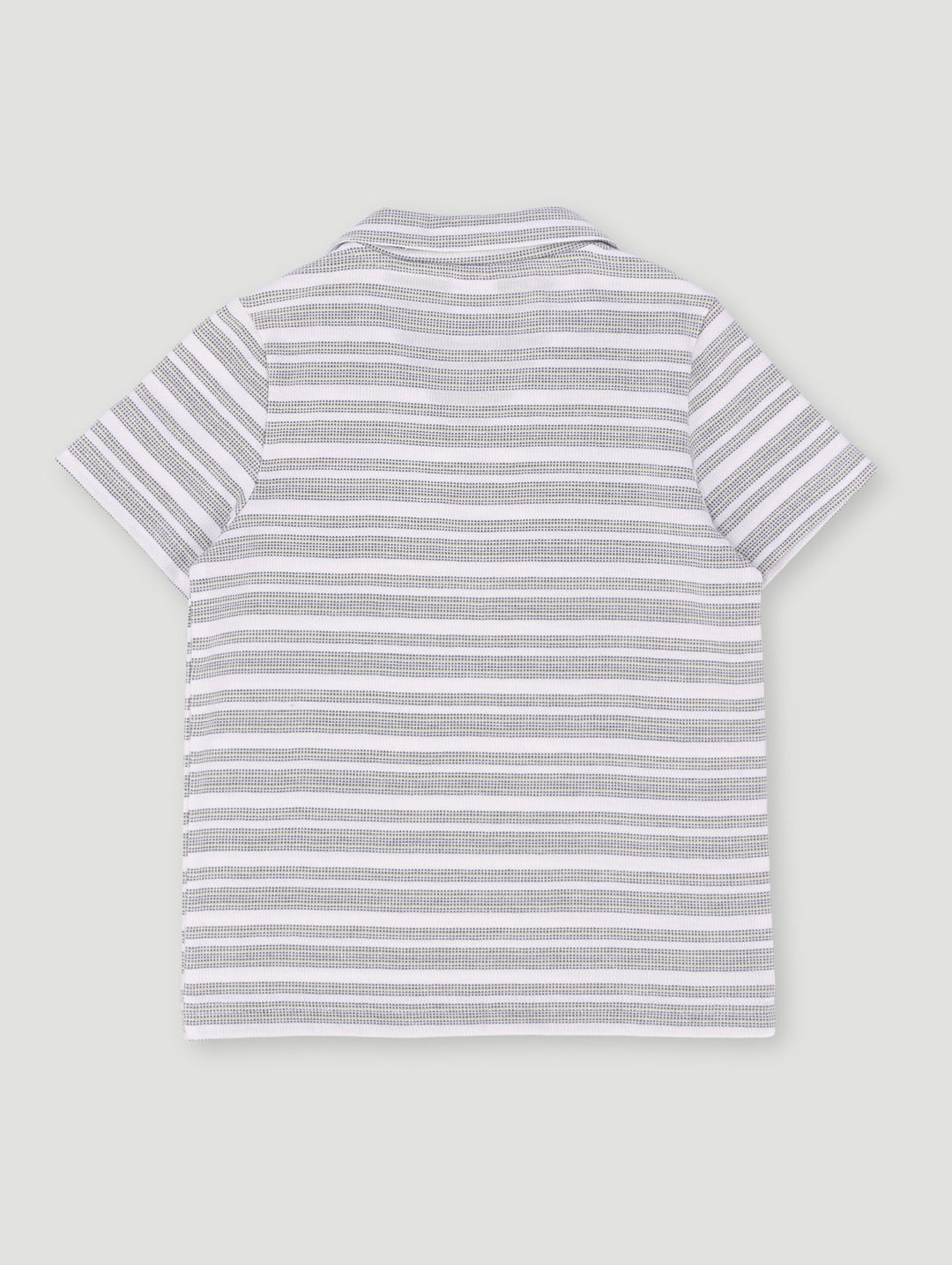 Pre-Boys Jacquard Textured Stripe Goler - Cream