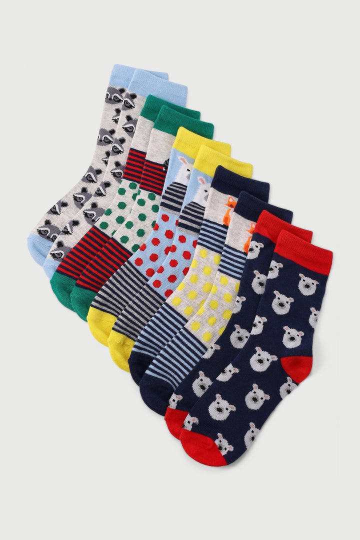 Pre-Boys 5 Pack Happi Anklet Socks - Multi