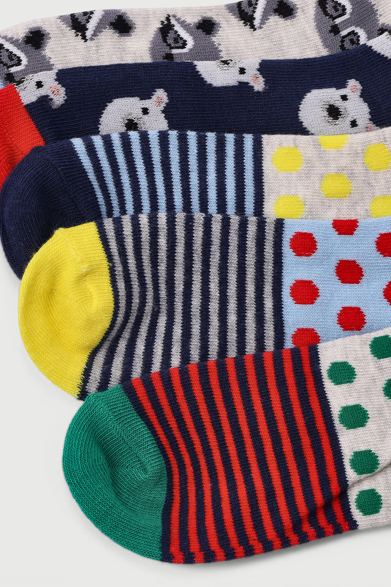 Pre-Boys 5 Pack Happi Anklet Socks - Multi