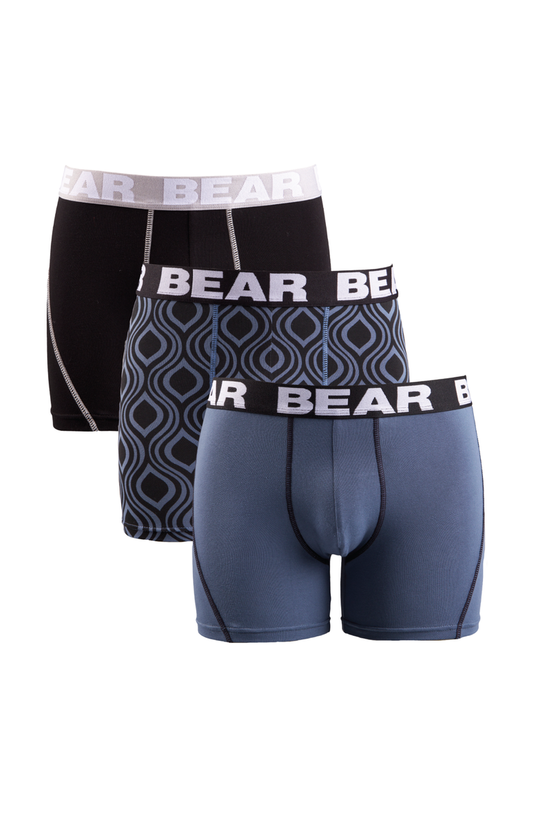 3 Pack Oriental Fashion Bodyshorts - Indigo