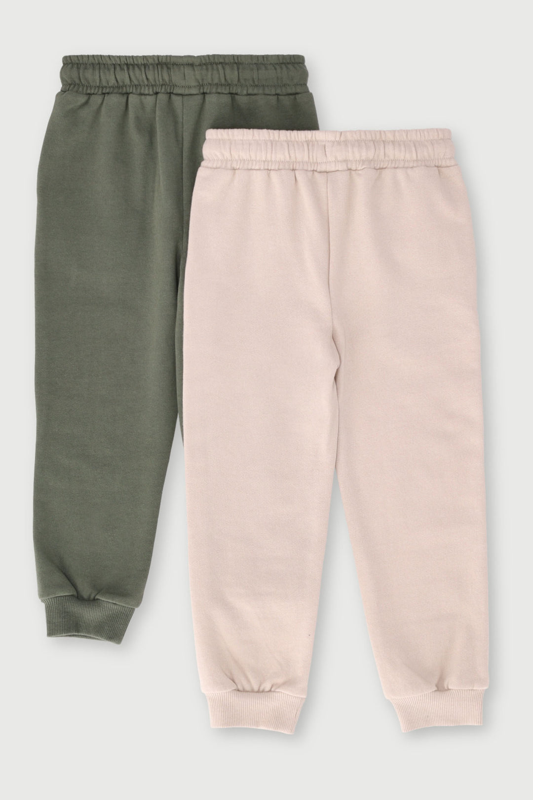 Pre-Boys 2 Pack Fleece Jogger - Olive/Granite