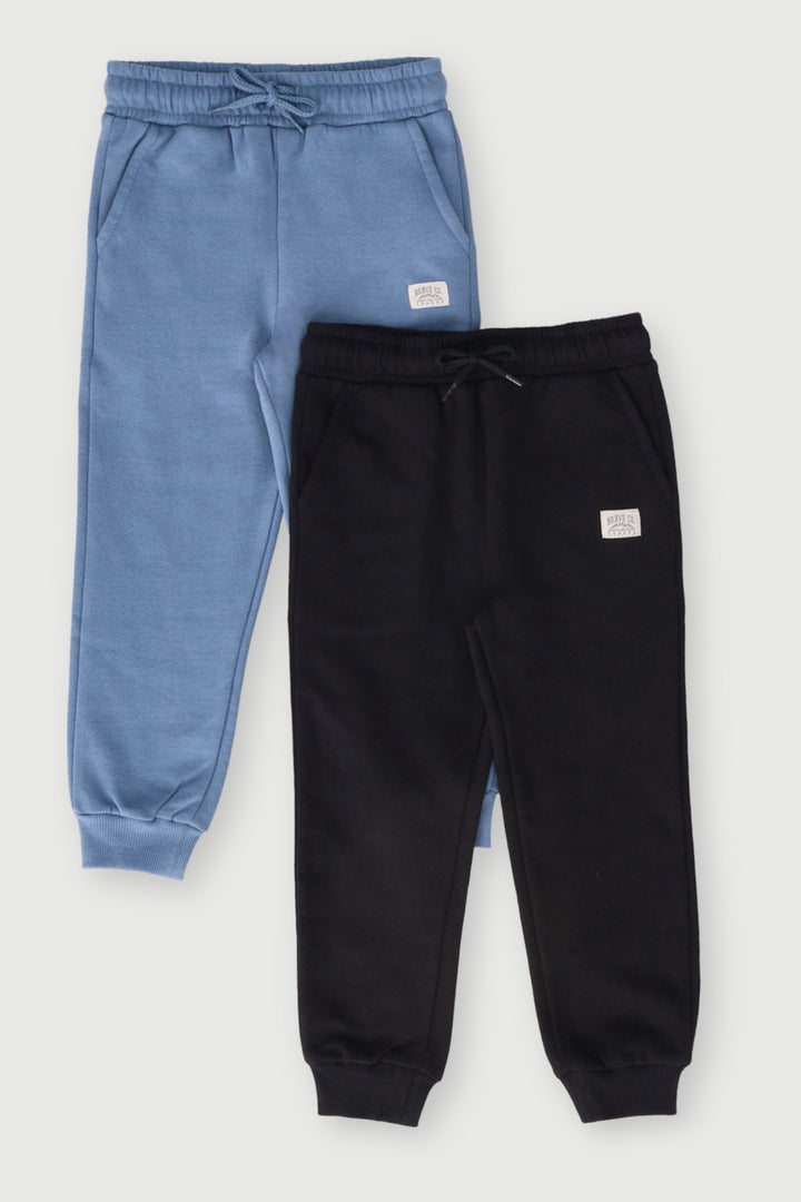Pre-Boys 2 Pack  Jogger Fleece - Blue/Black