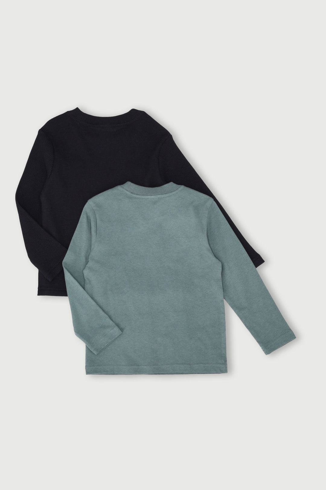 Pre-Boys 2 Pack Long Sleeve Dino Tee - Teal/Black