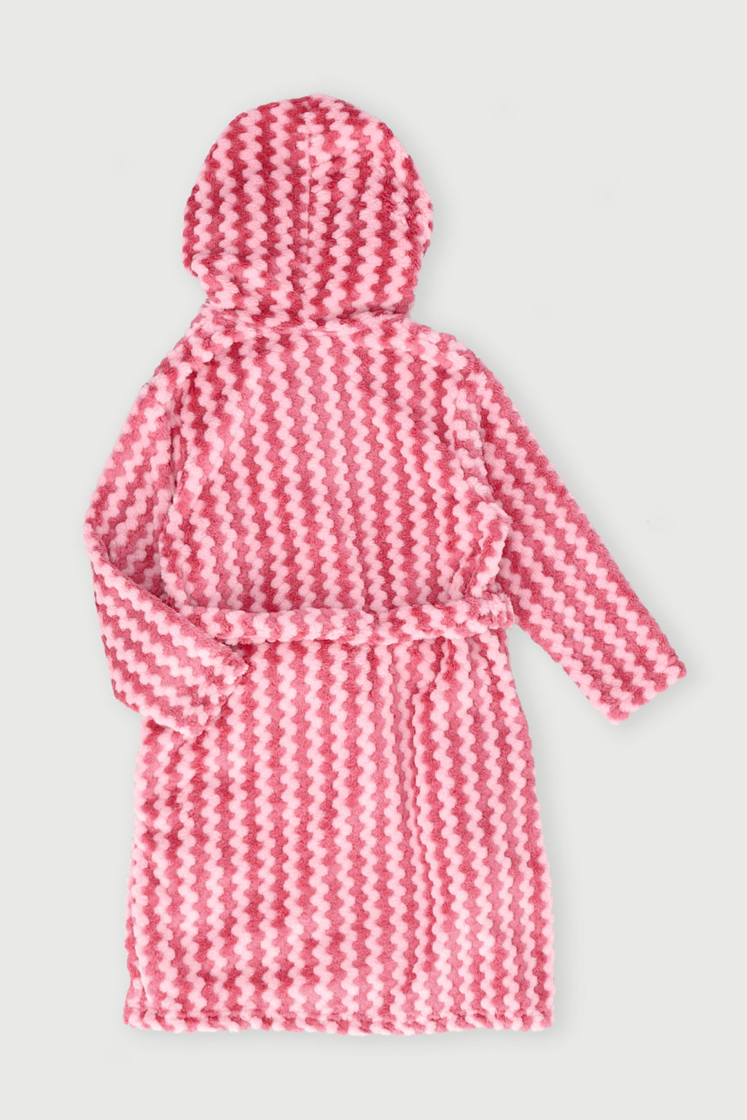 Pre-Girls Jaquard Chevron Stripe Fleece Gown - Pink