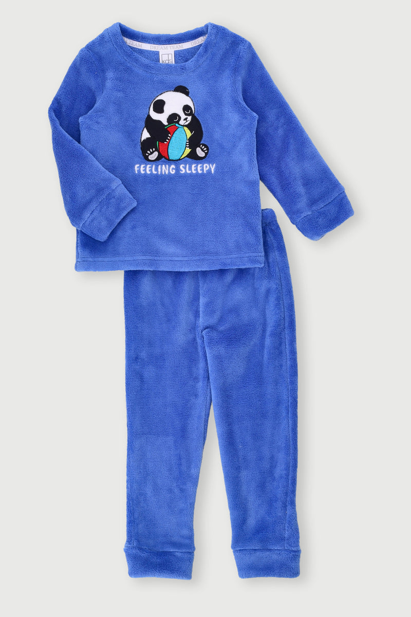 Pre-Boys Sleepy Panda Sleep Set - Bright Blue