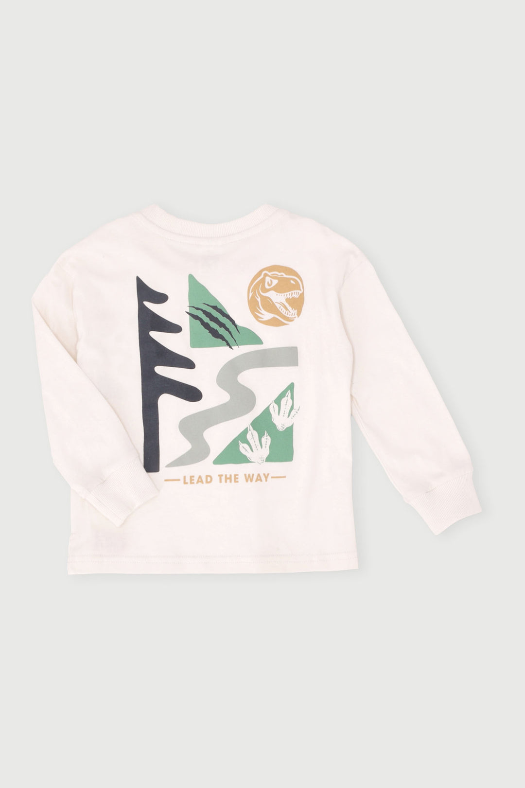 Pre-Boys Long Sleeve Print Tee - Cream