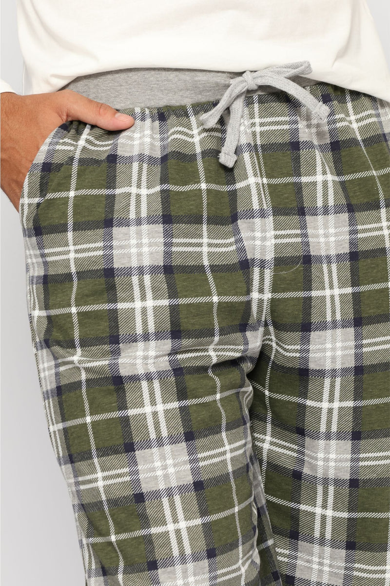 Check Jogger - Olive/Grey Melange