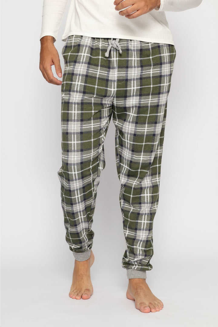 Check Jogger - Olive/Grey Melange