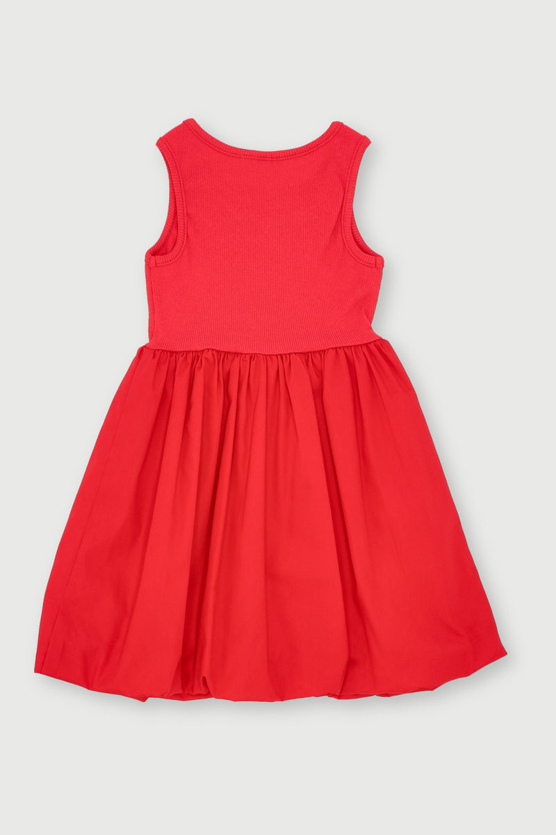 Pre- Girls Valentines Bubble Dress - Red