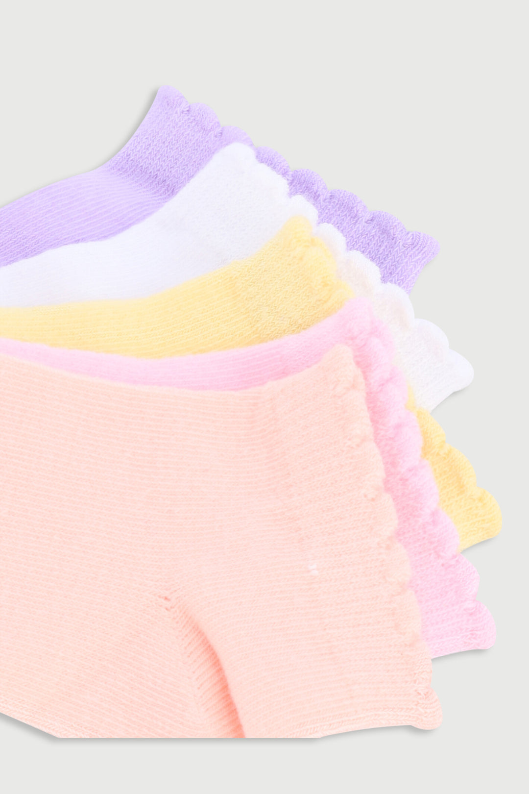 Pre-Girls 5 Pack Plain Low Cut Socks - Multi