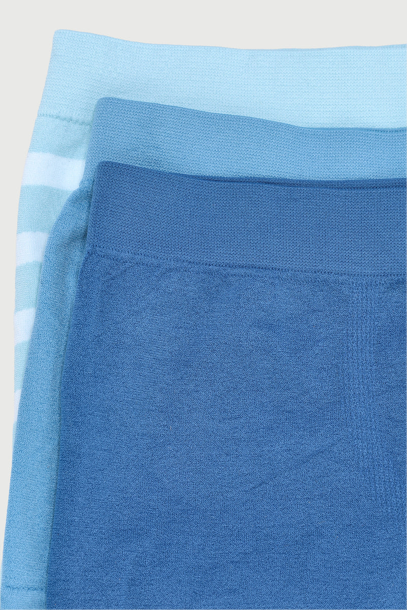 Pre-Boys 3 Pack Seamless Boxers - Blue