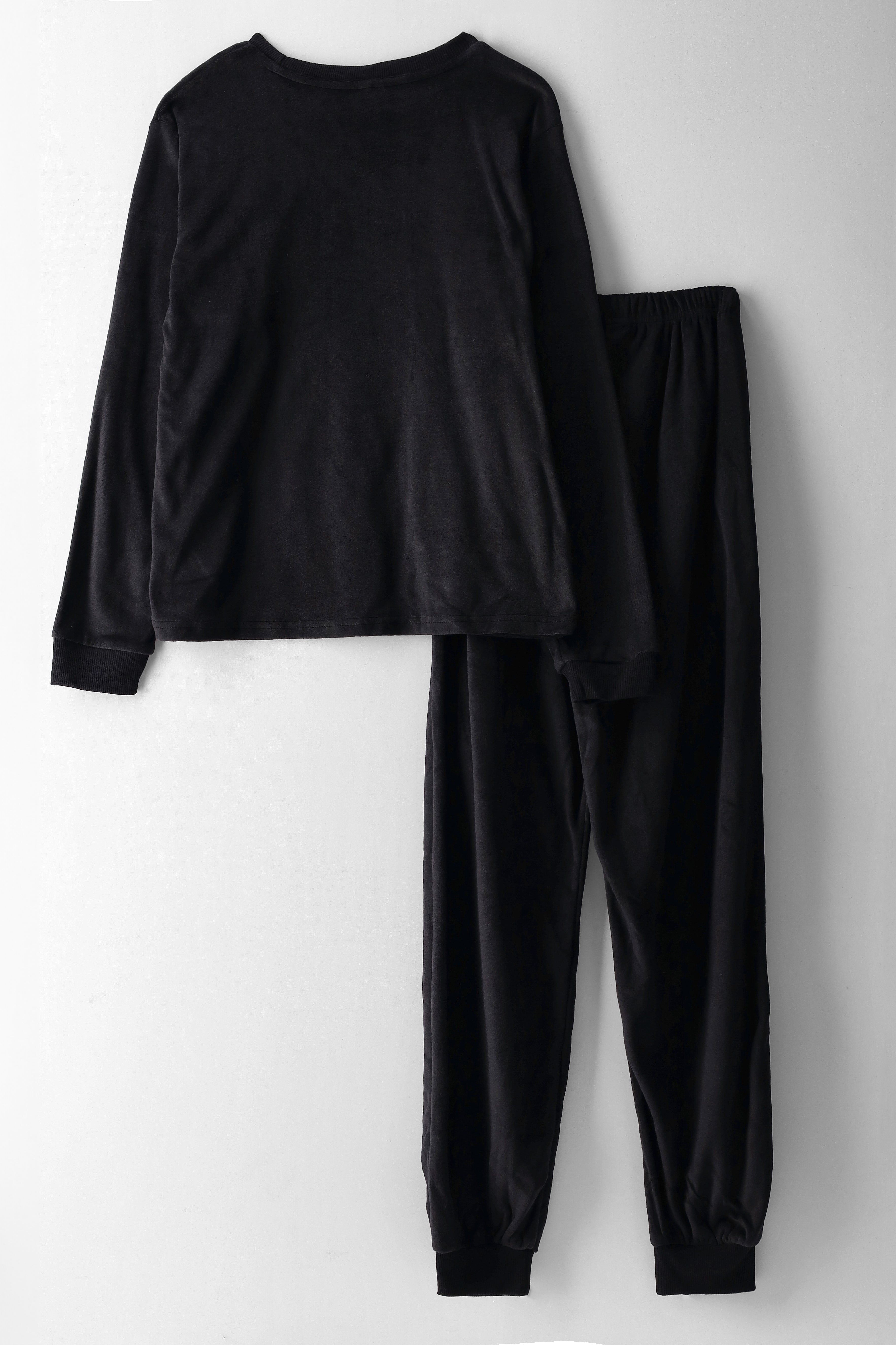 Boys Boys Smiley Long Velour Sleep Set - BlackSleepwear – Edgars
