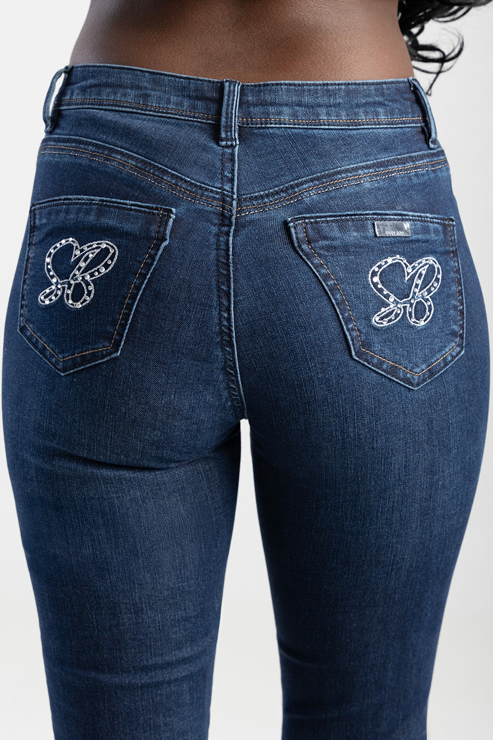 Mid Waist Skinny With Back Profile - Dark Wash