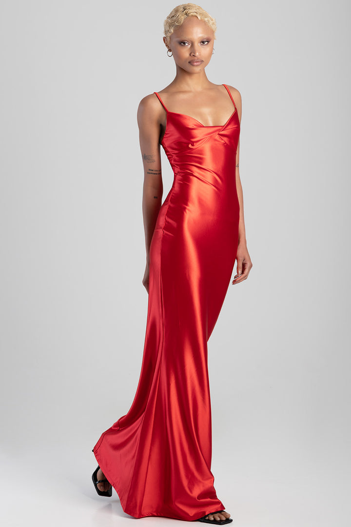 Ferragamo Satin Dress - Red