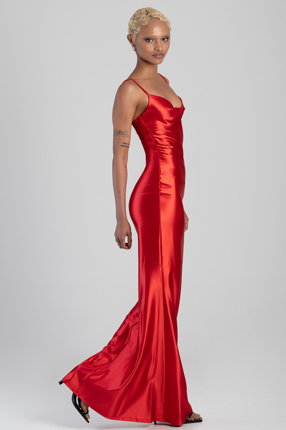 Ferragamo Satin Dress - Red