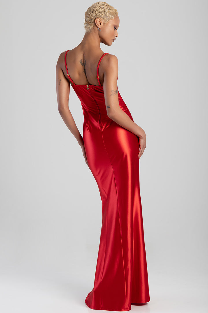 Ferragamo Satin Dress - Red