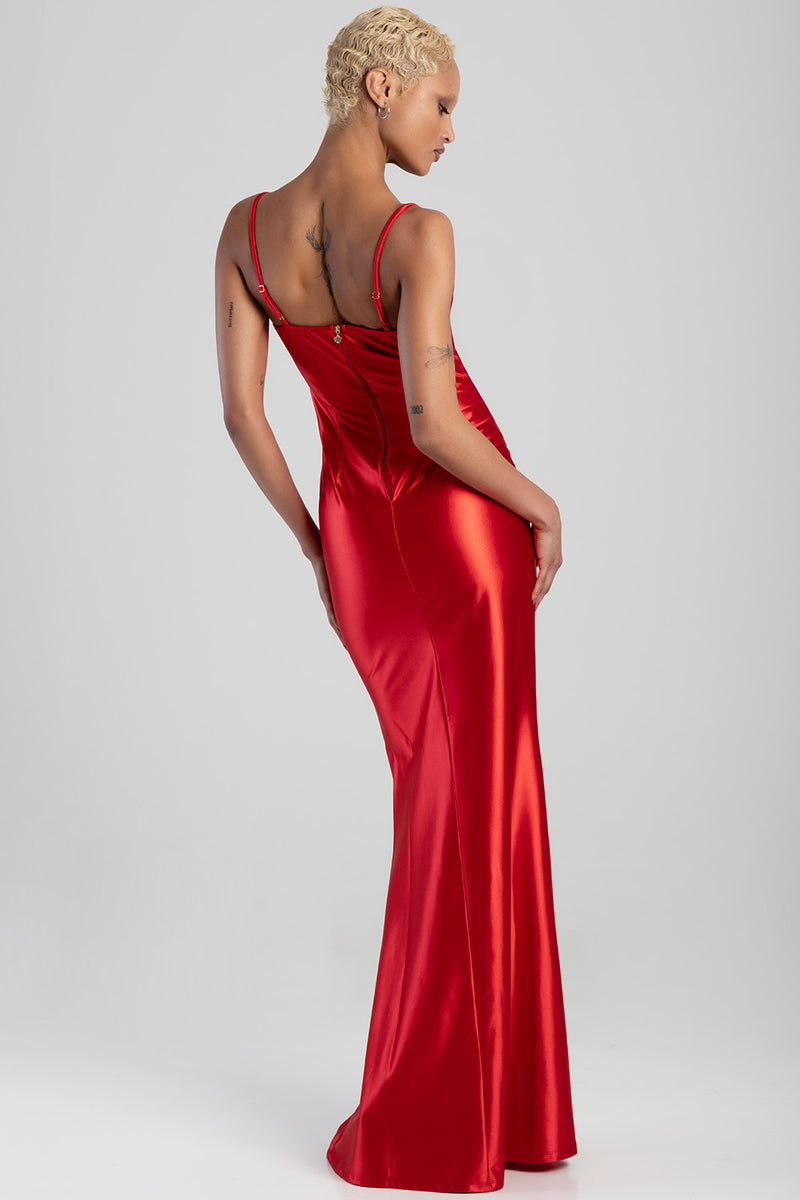 Ferragamo Satin Dress - Red