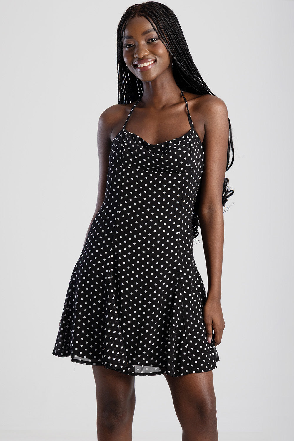 Printed Mini Dress - Black