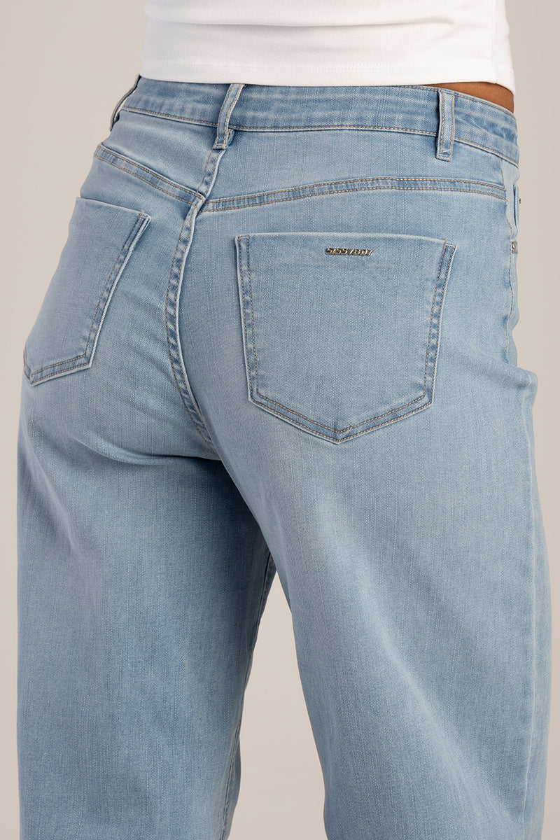 Samanta High Waist Wide Leg Denim - Light Wash