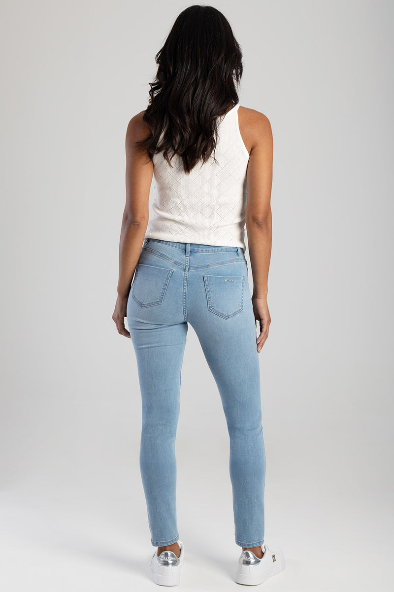 Renee Mid Waist Skinny Denim - Light Wash