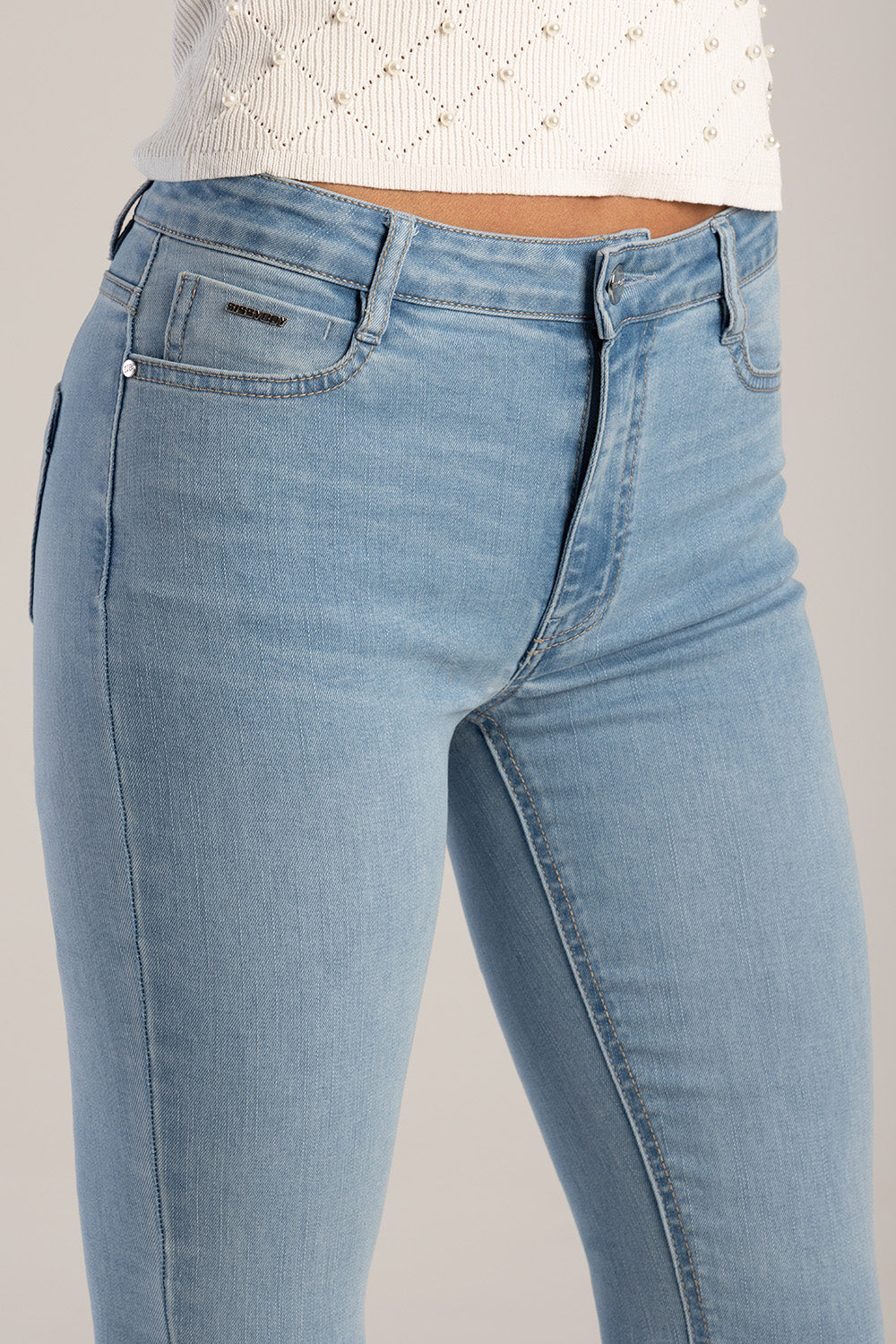 Renee Mid Waist Skinny Denim - Light Wash