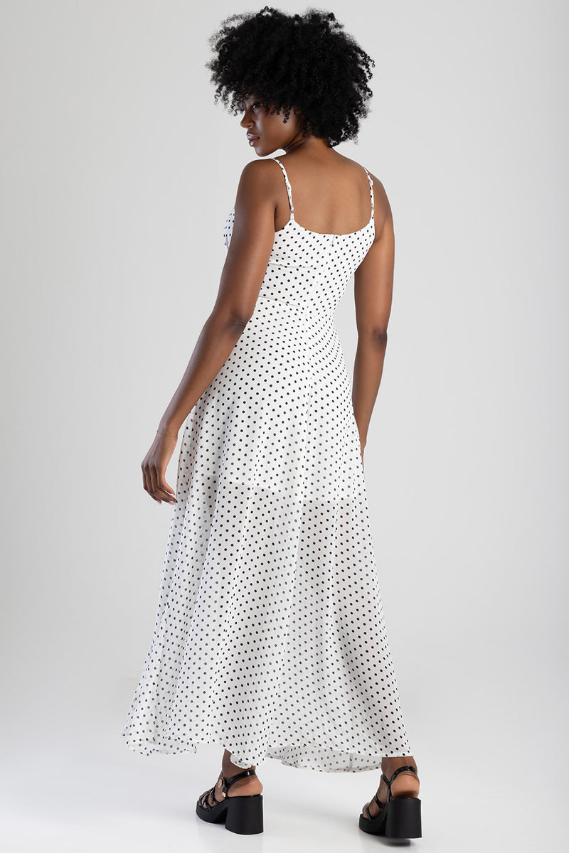 Printed Maxi Dress - White