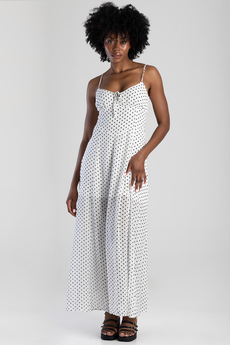 Printed Maxi Dress - White