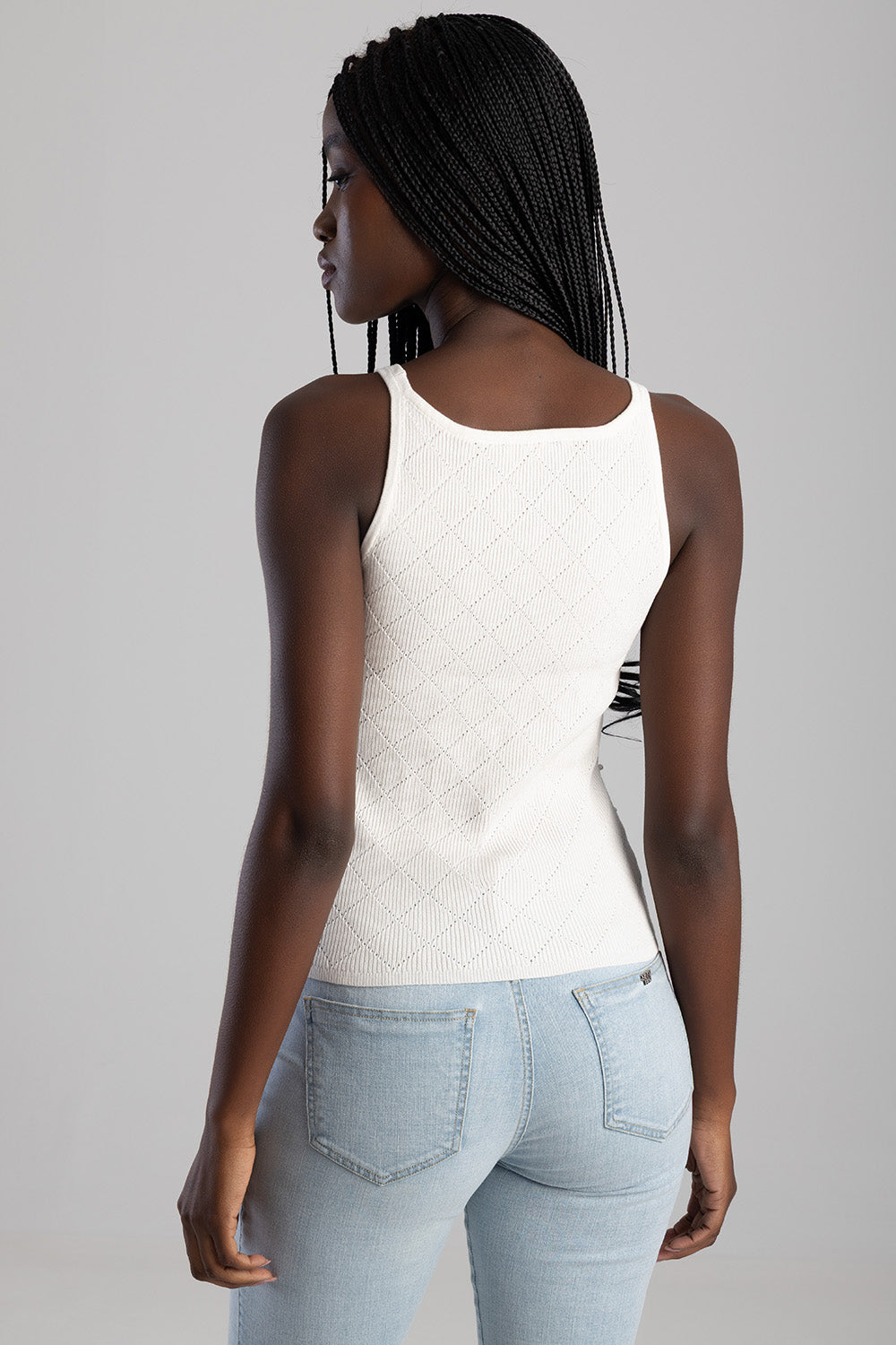 Beaded Vest - White