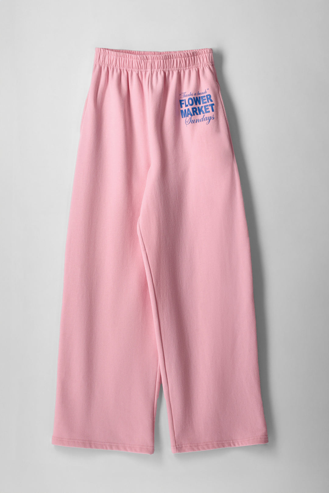 Girls Elasticated Waist Wideleg Trackpants - Light Pink