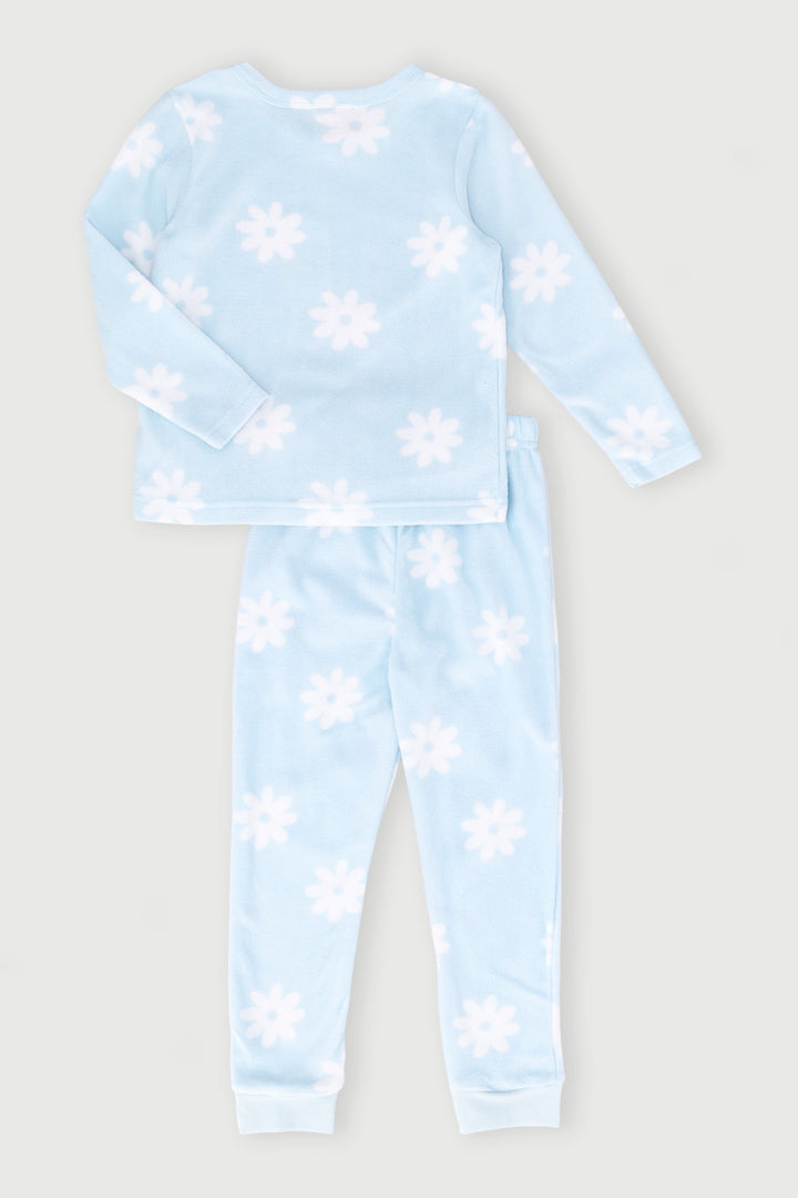Pre-Girls Floral Print Sleep Set - Blue