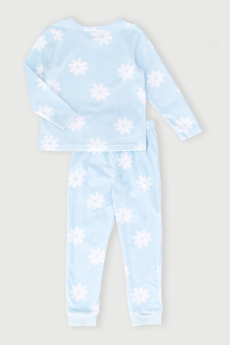 Pre-Girls Floral Print Sleep Set - Blue